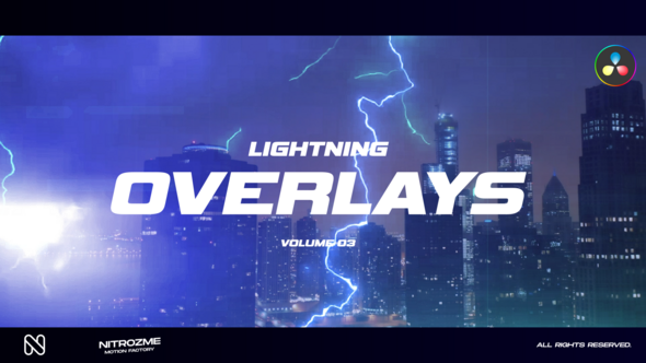 Lightning Overlays Vol. 03 for DaVinci Resolve