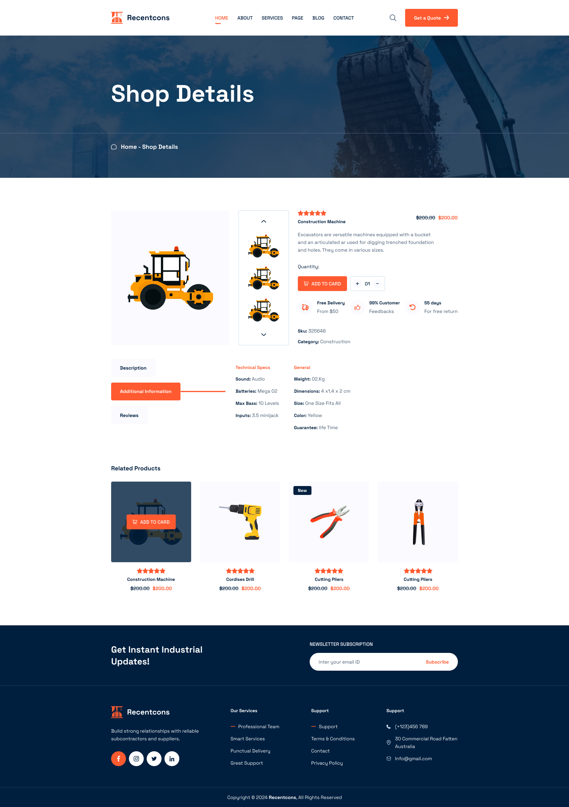 Recentcons - Construction & Real Estate Company Figma Template by ...