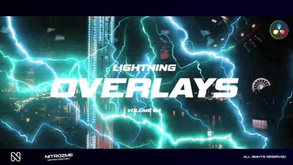 Lightning Overlays Vol. 04 for DaVinci Resolve