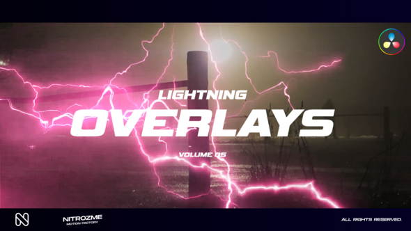 Lightning Overlays Vol. 05 for DaVinci Resolve
