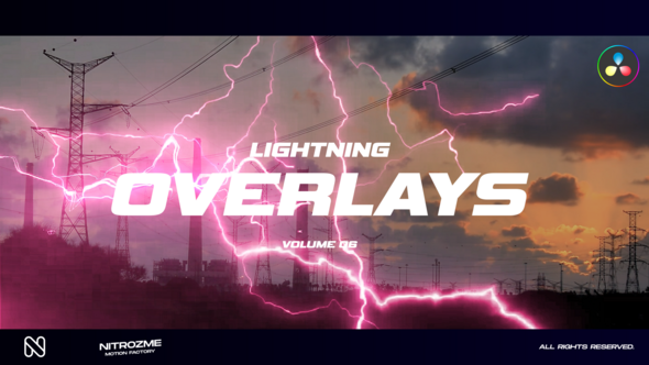 Lightning Overlays Vol. 06 for DaVinci Resolve