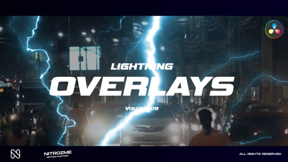 Lightning Overlays Vol. 09 for DaVinci Resolve
