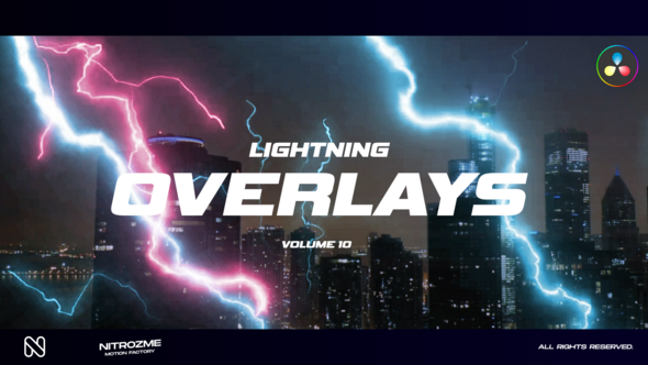 Lightning Overlays Vol. 10 for DaVinci Resolve