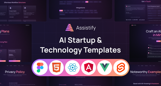 Assistify - AI Startup and Technology Templates