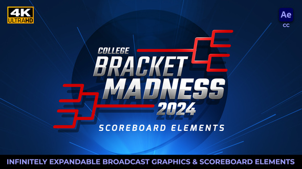 College Basketball Bracket Madness Scoreboard Elements