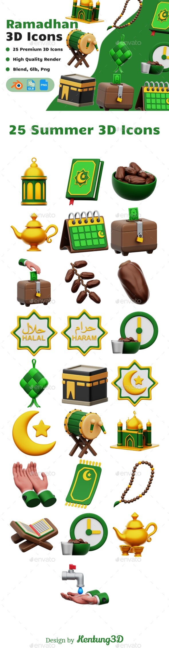 [DOWNLOAD]Ramadhan 3D Icons Set