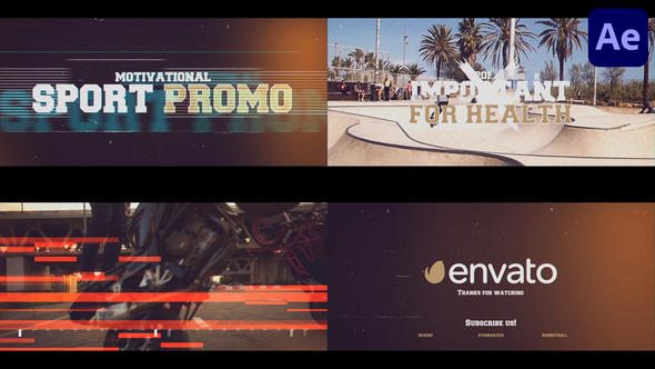 Sports Motivational Promo for After Effects