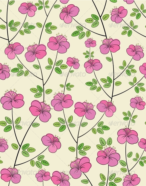 Seamless Flower Pattern - Patterns Decorative