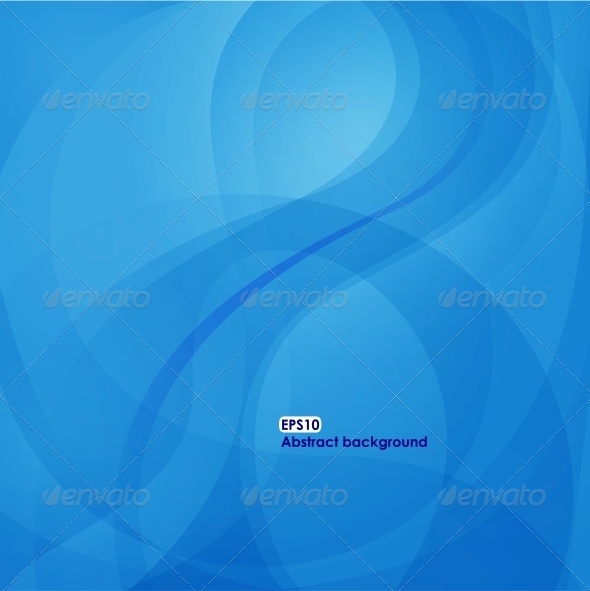 EPS10 Wave Background in Blue Tones - Backgrounds Decorative