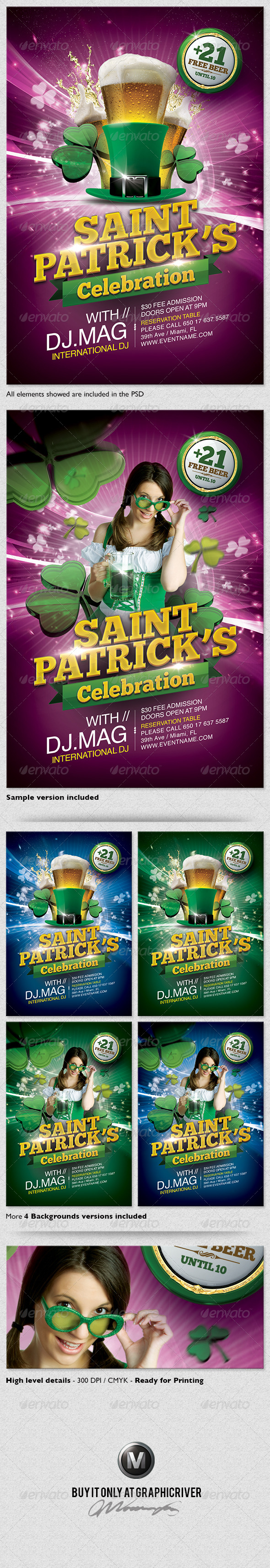 St. Patrick's Day Flyer Template - Events Flyers
