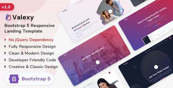 Valexy – Bootstrap 5 Landing Page Template
