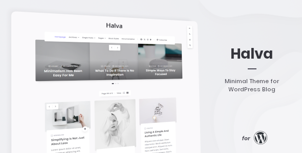 Free download Halva - Minimal Theme for WordPress Blog