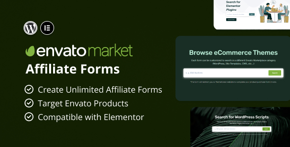 Free download Envato Market Affiliate Forms for Elementor