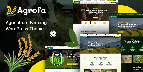 Agrofa - Agriculture Farming WordPress Theme