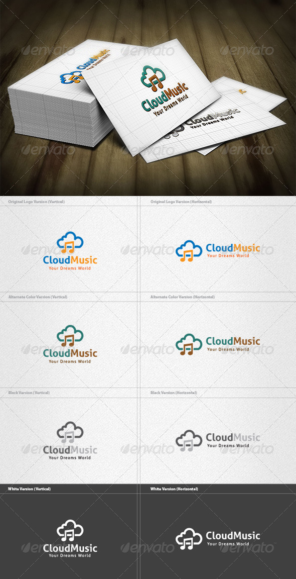 Cloud Music Logo - Symbols Logo Templates