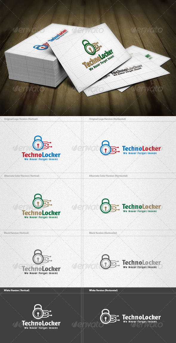 Techno Locker Logo - Symbols Logo Templates