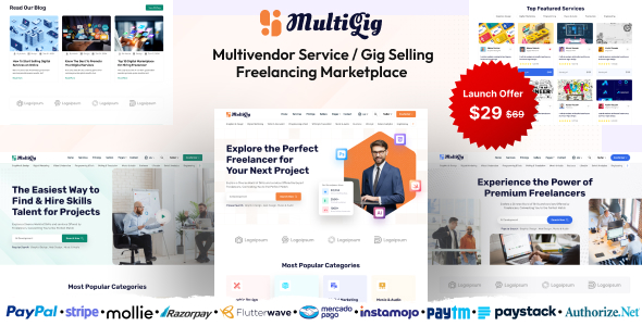 MultiGig  Service / Gig Selling Freelancing Marketplace (Subscription Based)