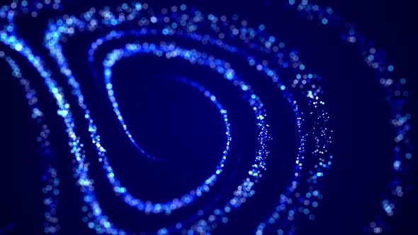 Sparkling Blue Particles Trail alt