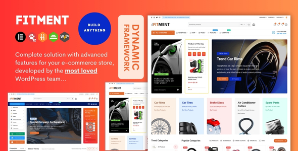 Fitment - Car & Auto Parts Theme Elementor Ecommerce WordPress