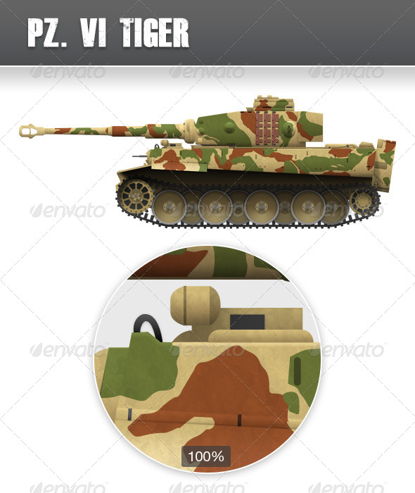 World War 2 Tank, Tiger - Miscellaneous Illustrations
