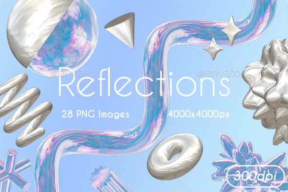 Reflections | 28 PNG Image Pack
