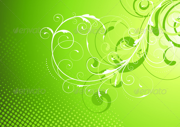 Floral Background - Flourishes / Swirls Decorative