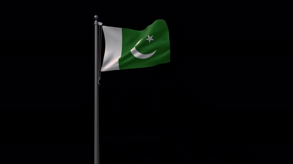 Pakistan Flag With Alpha 4K alt