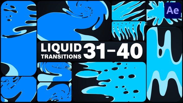 Liquid Transitions for After Effects Elements template preview