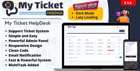 My Ticket HelpDesk Support System | Ticket System