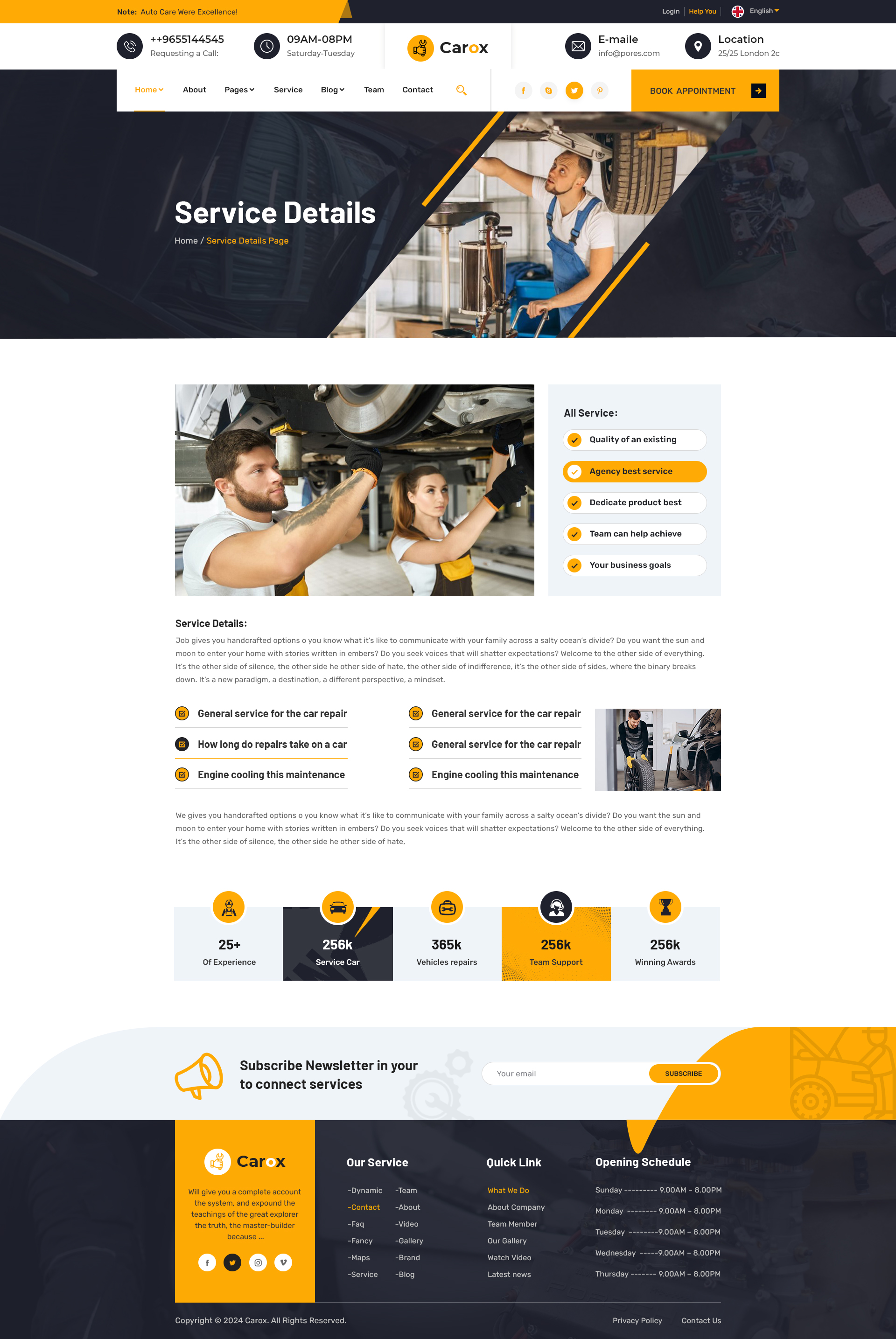 Carox Car Repair & Auto Service Figma Template. by Werpax ThemeForest