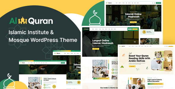 Free download Alquran - Islamic Institute & Mosque WordPress Theme