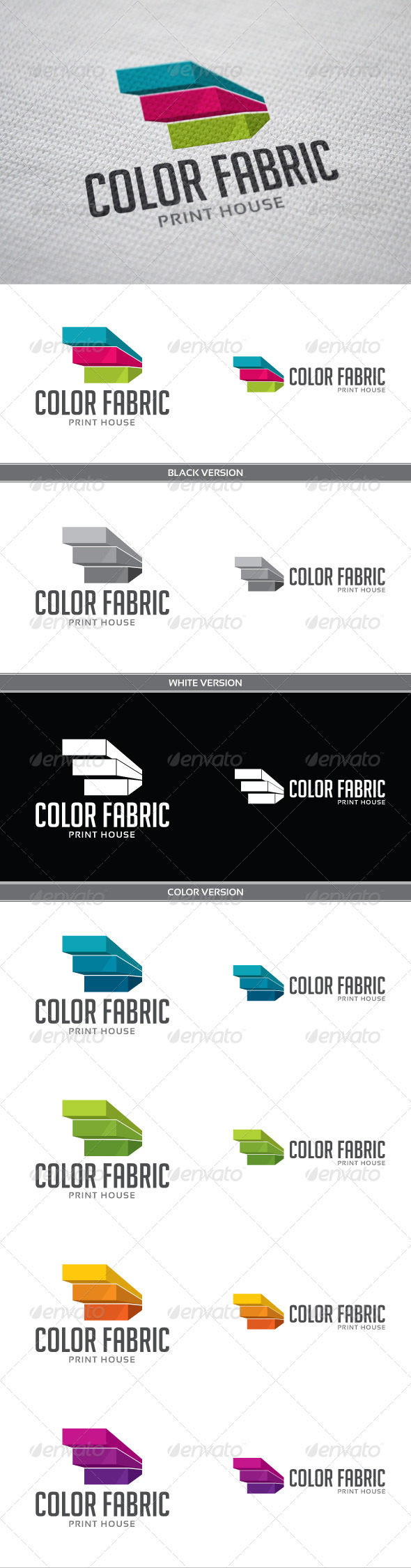 Color Fabric - Objects Logo Templates