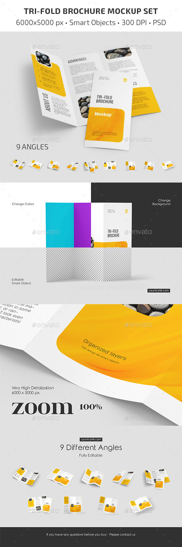 [DOWNLOAD]Tri-Fold Brochure Mockup Set