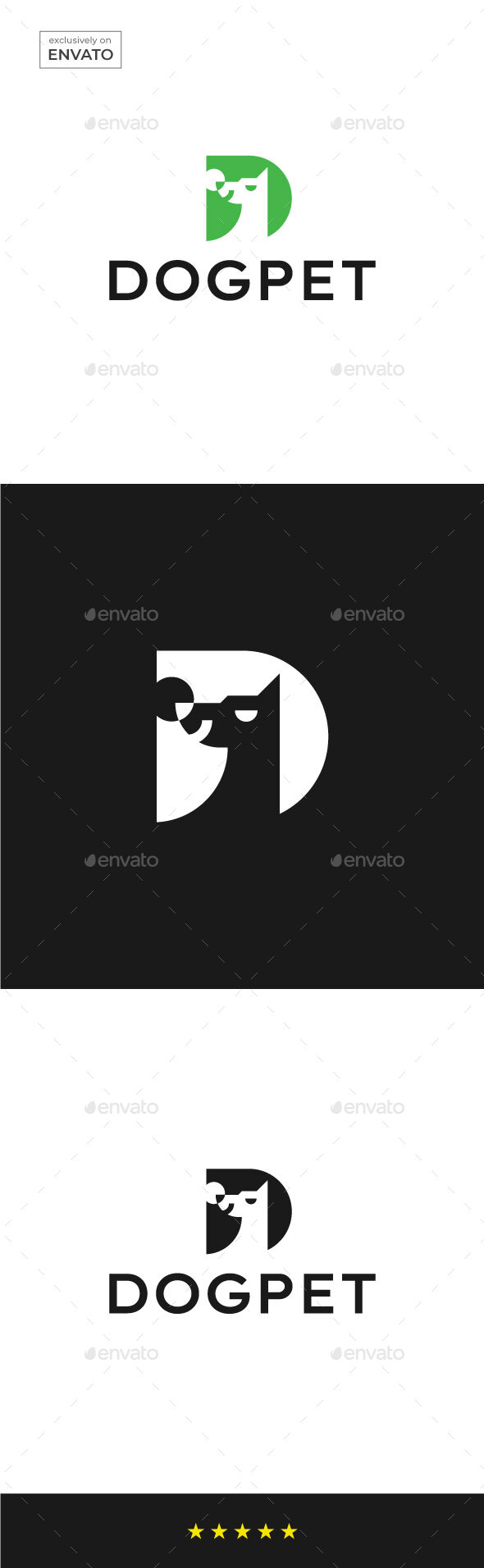 Letter D Dog Logo Design