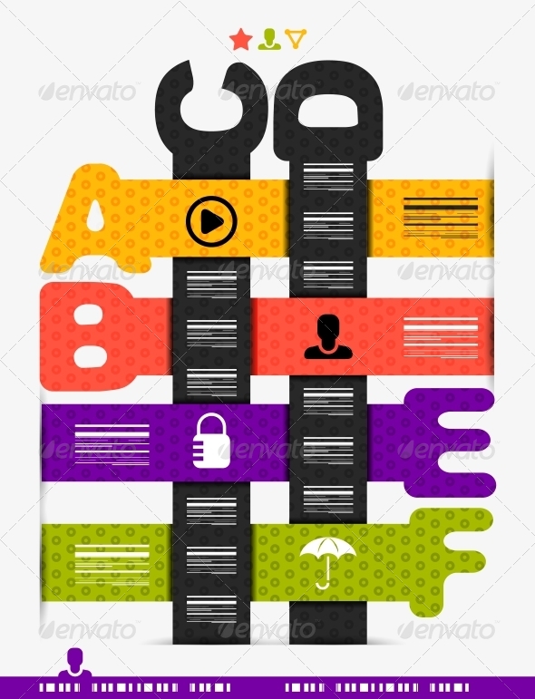 Letter Steps Banners | Infographics - Communications Technology