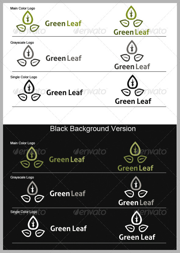 Grean Leaf Logo - Nature Logo Templates