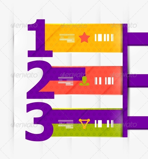 Numbered Banners | Infographics - Communications Technology