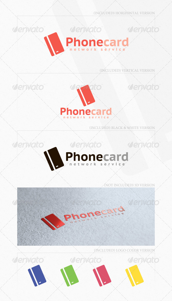 Phone Card Logo - Objects Logo Templates