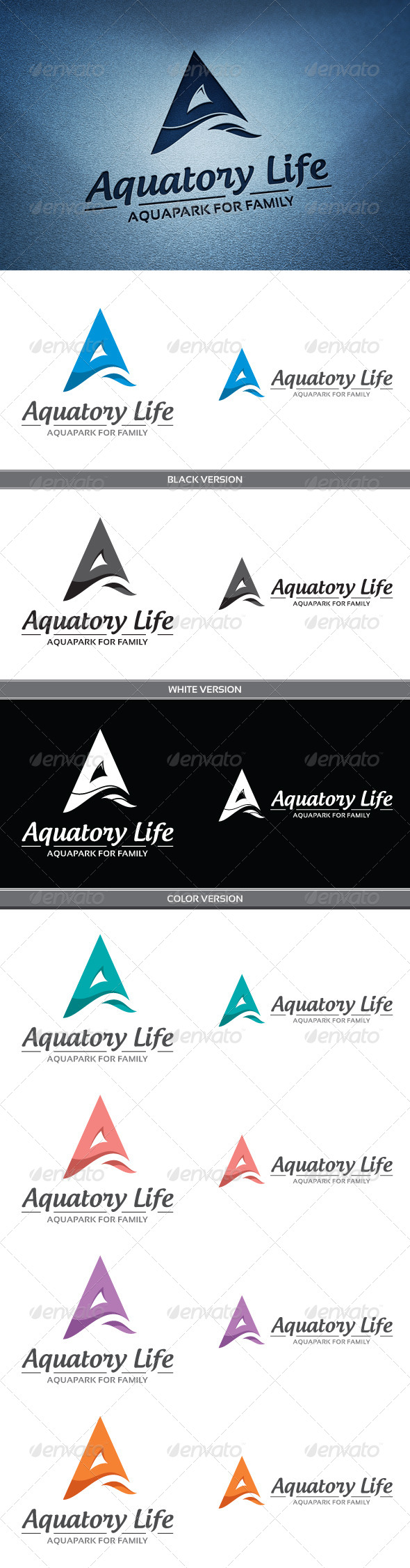 Aquatory Life - Letters Logo Templates