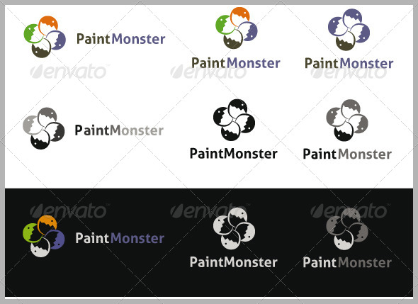 PaintMonster Logo - Abstract Logo Templates