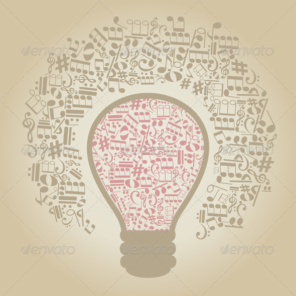 Music Bulb - Miscellaneous Vectors