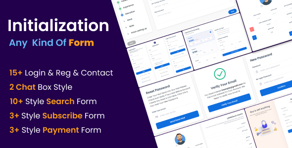 initForm - Multipurpose HTML form with authentication, chat-box, Multi-step Form, contact etc.