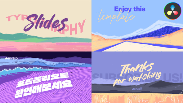 Colorful Typography Slides | DaVinci Resolve