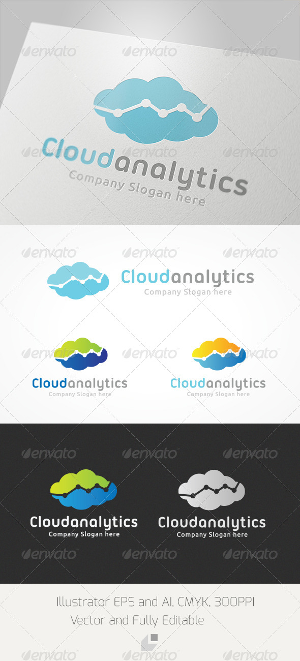 Cloud Analytic Logo - Nature Logo Templates