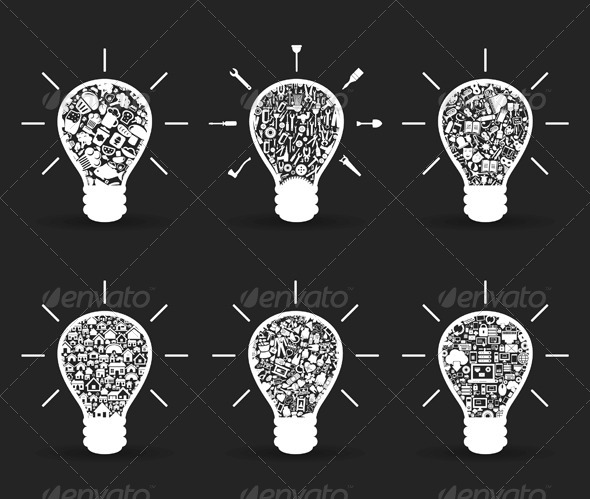 Set of Bulbs - Miscellaneous Vectors