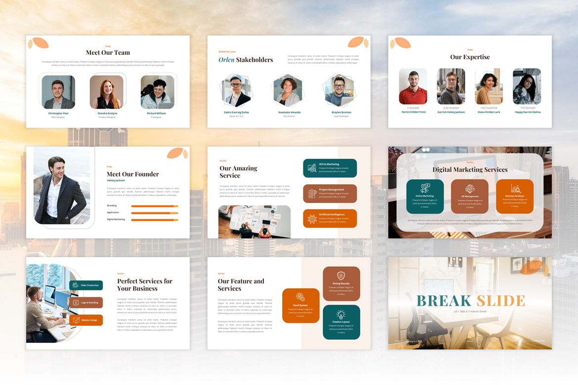 Introducing Orlen Creative Business Powerpoint Template, Presentation 