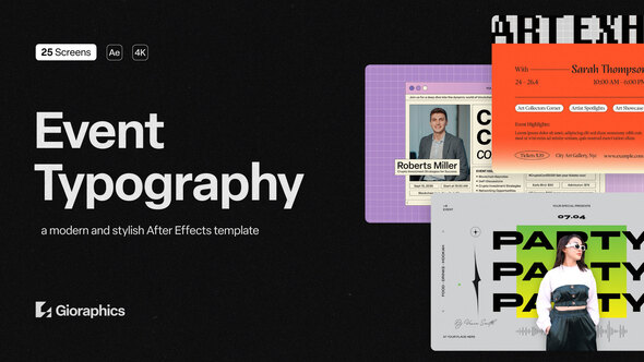 Event Promo Typography Titles template preview