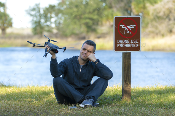 Operator is disappointed because he can not fly his quadcopter in national park