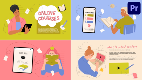Online School Explainers for Premiere Pro Premiere Pro template preview