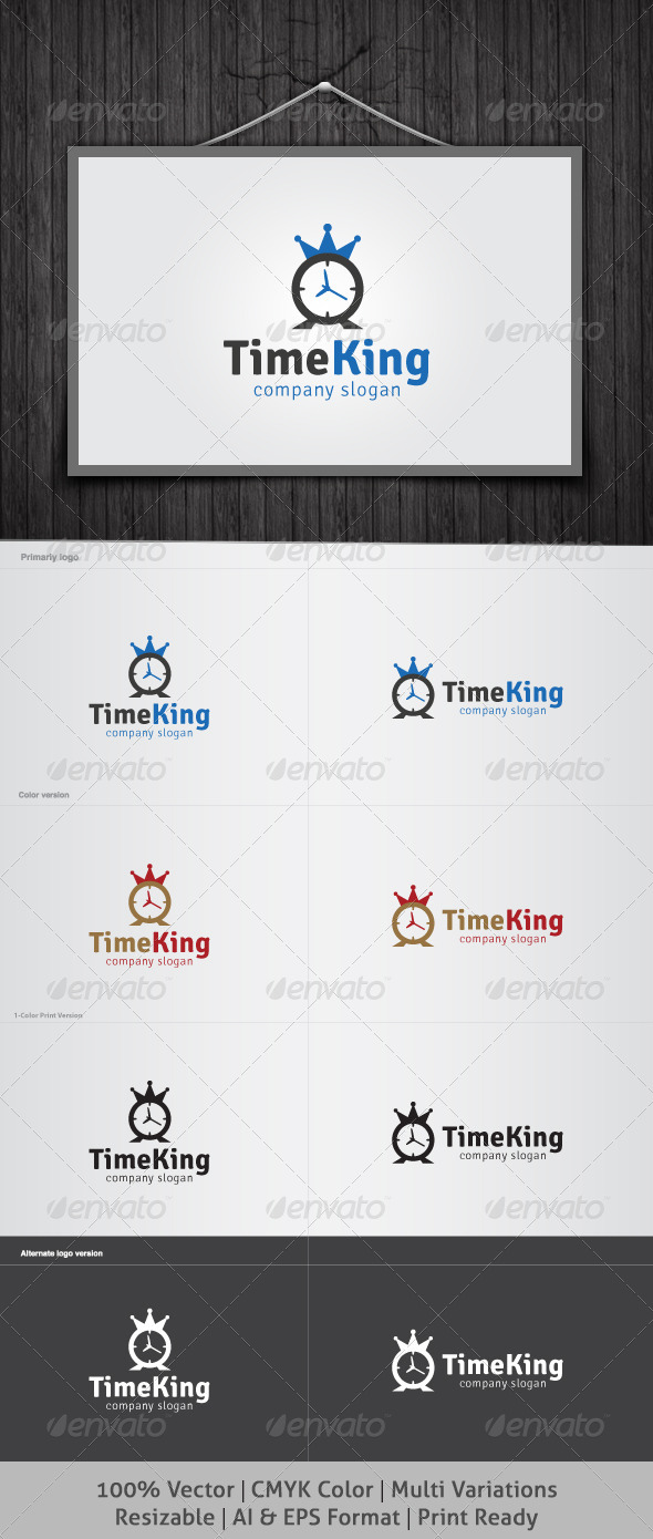 Time King Logo - Objects Logo Templates